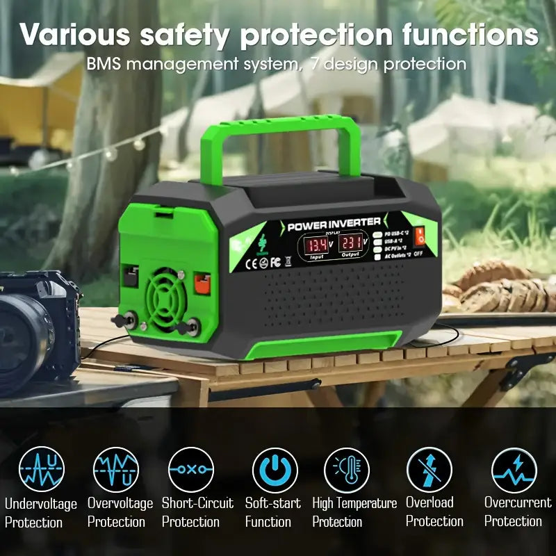 1000W Power Inverter, DC 12V to AC 220V/230V Convert Voltage