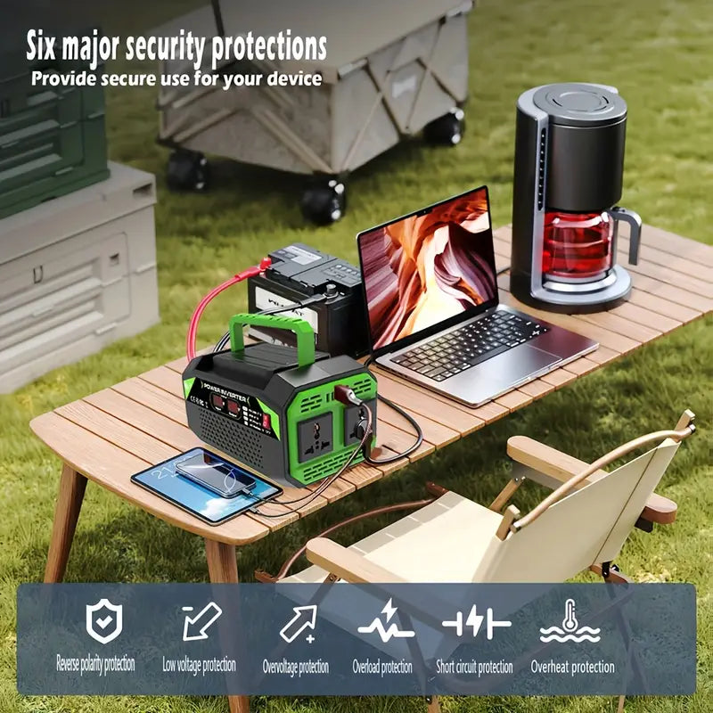 1000W Power Inverter, DC 12V to AC 220V/230V Convert Voltage